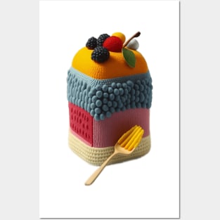 Yarn Parfait Cake Knitten Posters and Art
